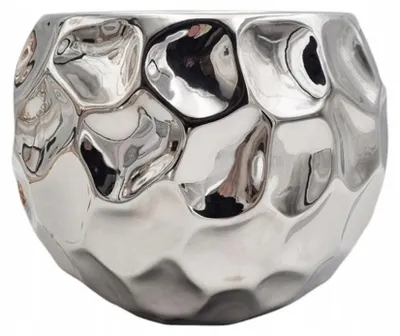 Produktbild von Madex BX03 Spiegel Übertopf aus Keramik Silber