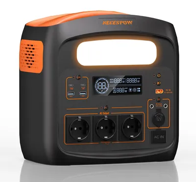 Produktbild von Tragbare Powerstation - Modell N1200 - 1024 Wh - 1800 W - LiFePO4-Akku - Solargenerator - Notstromversorgung - Camping