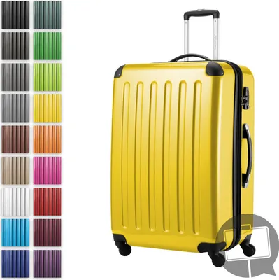 Obrázok produktu pre Alex - Veľký kufor z tvrdej škrupiny na príručnú batožinu s nadstavcom na kolieskach cestovný kufor na odbavenie XL 75 cm, 119 L, 4 kolieska, lesklý, žltý