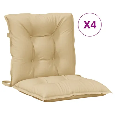Immagine prodotto di Cuscini Sedia Schiena Bassa 4 pz Beige Mélange 100x50x7 Tessuto