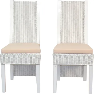 Produktbild von Rattanstuhl 2er-Set mit Sitzkissen