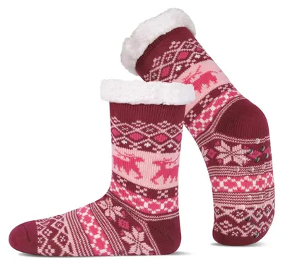 Image de Chaussons pantoufles chaussettes - Antidérapant - Chaud - Femme et homme