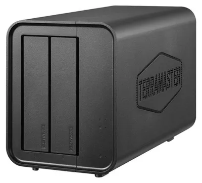 Produktbild von TerraMaster D2-320, 1,3 kg, Desktop, Schwarz