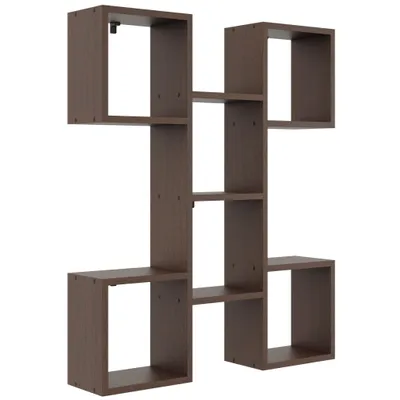Produktbild von Wandregal Katia Wenge – modernes Hängeregal für Bücher und Dekoration, stabile Regalwand für Wohnzimmer und Büro