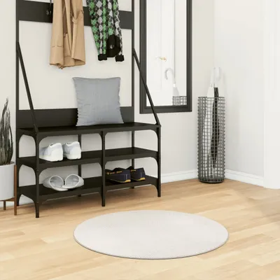 Produktbild von Design Teppich IZA Kurzflor Skandinavischer Look Creme Ø 80 cm, Designerteppiche 2024 Neu