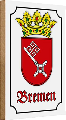 Produktbild von Holzschild Wappen 20x30cm Bremen Stadtwappen Stadt