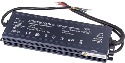 Obrázek produktu pro T-LED LED stmívatelný zdroj (trafo) 24V 300W IP67 056515