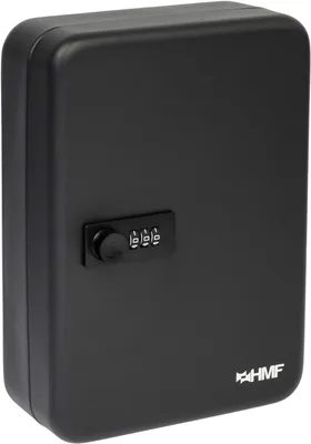 Produktbild von Schlüsselkasten aus Stahl, groß – Schlüsselkasten mit Zahlencode für Flur, Werkraum oder Garage – 48 Haken – 25 x 18 x 7 cm