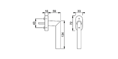 Immagine prodotto di Maniglia per finestra Stock.E0140/US956 VA ma 32-42mm Secustik®/VarioFit® Stand.HOPPE