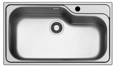 Immagine prodotto di Lavello da incasso Ionio con 1 vasca 86x50 cm in acciaio inox
