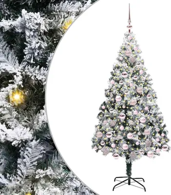Image de vidaXL Arbre de Noël artificiel, blanc, 180 cm