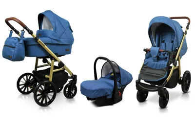 Image de BabyLux® Aspero | 3in1 Set | Blue Flex | Combination Stroller | Buggy Set | Buggy +