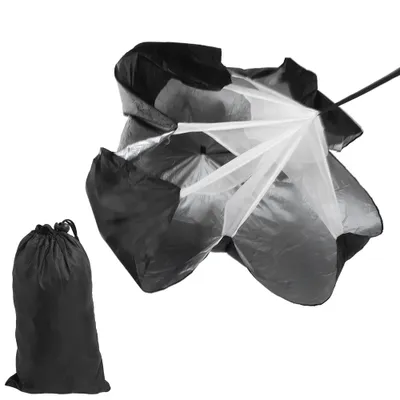 Image de Entraînement Résistance Parachute Power Parapluie Freeweight Course à pied Musculation Noir