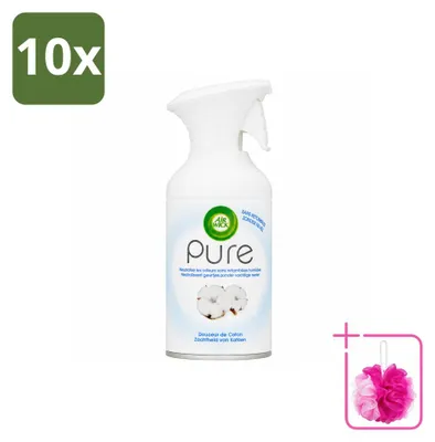 Imagen del producto de 10 aerosoles Air Wick - Aroma a suavidad de algodón - 250 ml - Paquete económico - 10 unidades