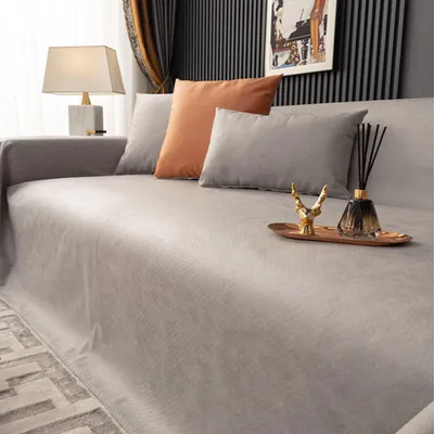 Imagen del producto de Fundas impermeables para sofá, 210 x 130 cm, color gris claro