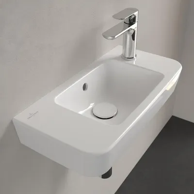 Produktbild von Villeroy & Boch O.novo Handwaschbecken compact 50 x 25 cm mit Überlauf, Hahnloch rechts