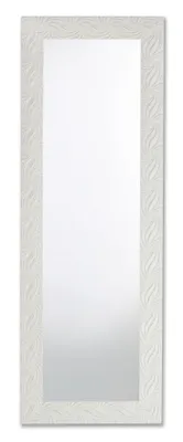 Immagine prodotto di MO.WA Specchio da parete moderno 50x145 Italy, Specchiera Bianco Shabby, Specchio lungo da parete, Specchiera da muro cornice legno