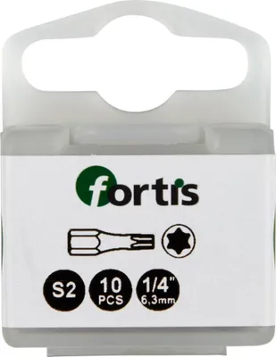 Produktbild von Fortis 4317784729260, 10 Stück(e), Torx, T25, 1/4", 25 mm