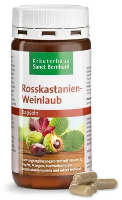 Produktbild von Sanct Bernhard Rosskastanien-Weinlaub Kapseln - 120 Kapseln