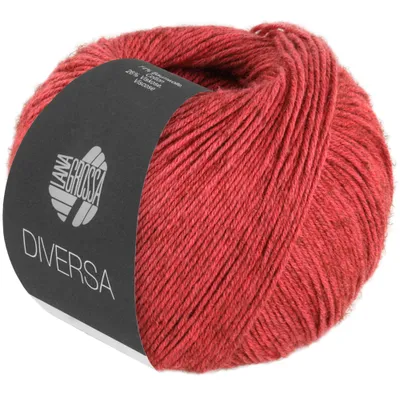 Produktbild von Lana Grossa DIVERSA 50 g leichtes Baumwoll-Mischgarn mit zartem Mélange-Effekt 210 m, Farbe:022 - Rostrot