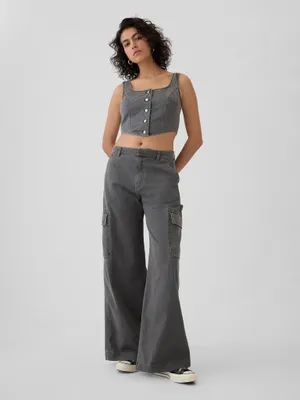 Produktbild von GAP Baggy Khaki Cargohose mit Taschen 518140-01__12