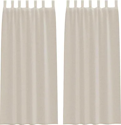 Zdjęcie produktu dla vidaXL Zasłona materiałowa, 2 sztuki, kolor beżowy, 225 x 140 cm, poliester
