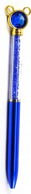 Produktbild von Maus Kugelschreiber mit Diamanten - Blauer Stift für Kinder - Süßes Geschenk & Schulbedarf