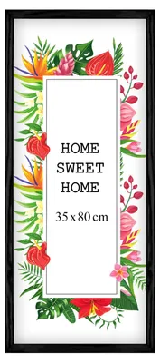 Produktbild von MG Design Schwarz Bilderrahmen 35 x 80 cm - Aus echtem Holz mit Acrylglas, zum Aufhängen & Aufstellen, für Fotos, Poster & Puzzle