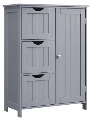 Produktbild von Badezimmerschrank, Aufbewahrungsschrank, graues MDF, 30 x 60 x 81 cm