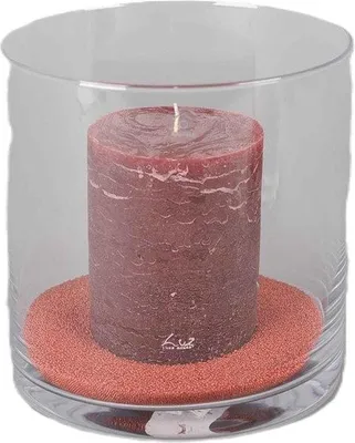 Productafbeelding van Rasteli - Stormlantaarn - glas - transparant - 20 cm diameter x 20 cm hoogte