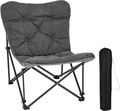 Productafbeelding van Famanu campingstoel - Opvouwbare stoel - Relaxstoel - Lichtgewicht - Grijs