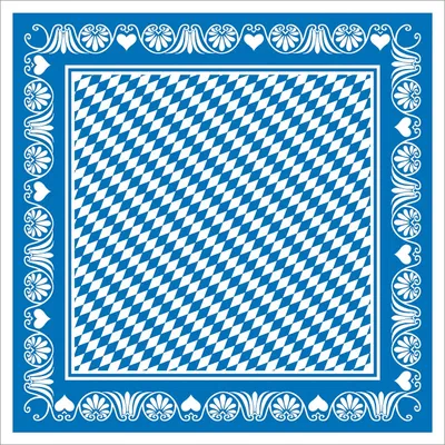 Produktbild von Sovie HORECA Tischdecke Bavaria in Blau aus Linclass® Airlaid 80 x 80 cm, 20 Stück - Blau-Weiß Rauten