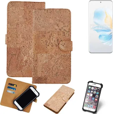Produktbild von K-S-Trade Hülle kompatibel mit Honor 100 Pro  Kork Handyhülle Cover  Schutzhülle TPU Case Bumper in Hellbraun, (1x)