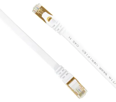Produktbild von Flaches Netzwerkkabel S/STP CAT7 PNI U7030W, 2 x RJ45, 4 Adernpaare, 32AWG, Kupfer, 10 Gbit/s, 600 MHz, 3 m, weiß