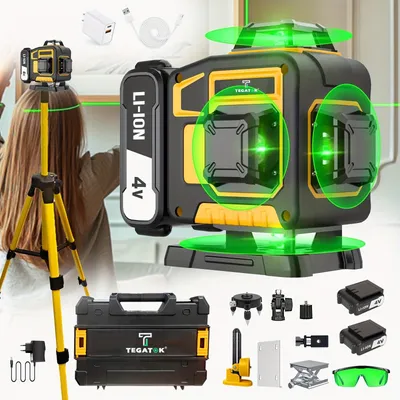 Immagine prodotto di Livella laser - Laser a croce - Laser per l'edilizia - Laser a linea - Autolivellante a 360° - 16 linee
