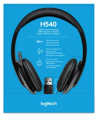 Image de Logitech 981-000480 Casque H540 USB noir au détail
