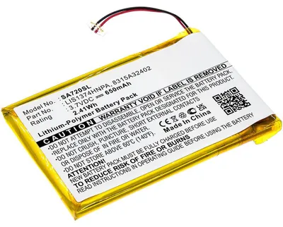 Immagine prodotto di subtel Batteria compatibile con Sony NWZ-820, NWZ-A720, LIS1374HNPA