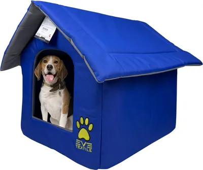 Produktbild von EVE Textile Hundehütte Katzenhütte Haustierhütte 45x45x45 cm Blau Hundehaus Katzenhaus Haustierhaus Hundehöhle Katzenhöhle Kühlend Atmungsaktiv