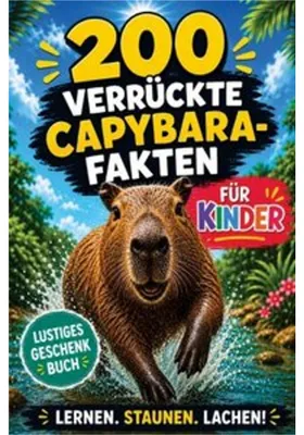 Immagine prodotto di 200 verrückte Capybara Fakten für Kinder - Lustiges & geniales Tierwissen, mit dem du Freunde & Familie verblüffst!