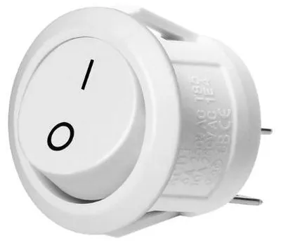Produktbild von Einpoliger Kippschalter, Ein/Aus, 6,1A, 250V - Weiß