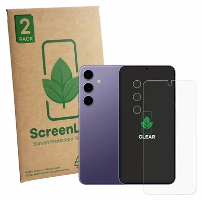 Produktbild von 2x ScreenLeaf Schutzfolie für Samsung Galaxy S24 (Display+Kamera) Displayschutz Display Schutz Folie Klar Transparent