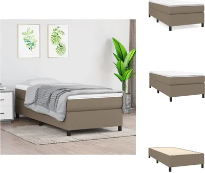 Produktbild von vidaXL Boxspringbett Taupe 90x200 cm Stoff - Betten & Bettgestelle