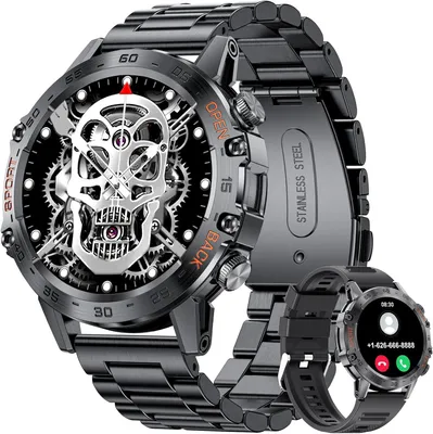 Immagine prodotto di Smartwatch uomini con funzione telefono, 1,39'' HD touchscreen smartwatch, orologio fitness con cardiofrequenzimetro sonno, IP67 impermeabile