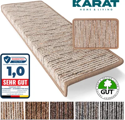 Produktbild von Stufenmatten Geneva Halbrunder oder Eckiger Treppenschutz Beige Rechteckig