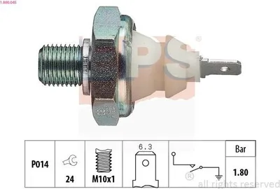 Produktbild von EPS 1.800.045 Öldruckschalter Öldrucksensor für VW Transporter IV Bus (70B, 70C, 7DB, 7DK, 70J, 70K, 7DC, 7DJ) GOLF III (1H1) GOLF II (19E, 1G1)