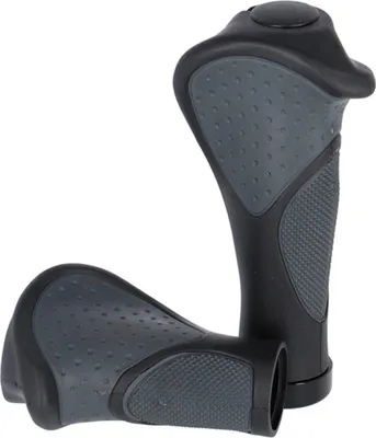 Produktbild von Ergotec MTB-ATB-Griffe Frisco 2 schwarz/grau, 140/95mm, Kraton/Alu