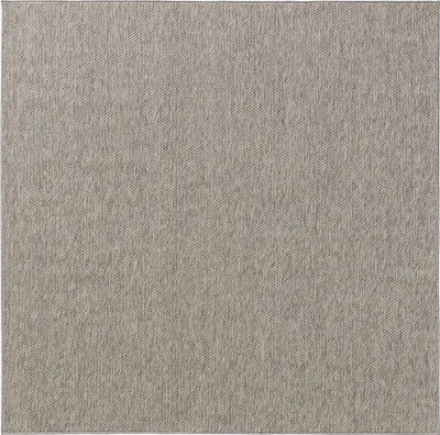 Produktbild von benuta In- & Outdoor Teppich Iowa Hellgrau 300x300 cm Wohnzimmer Quadratisch Einfarbig Modern Kurzflor Skandinavisch