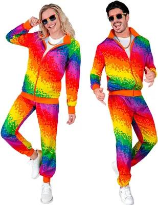 Produktbild von Pixel Regenbogen Trainingsanzug für Erwachsene