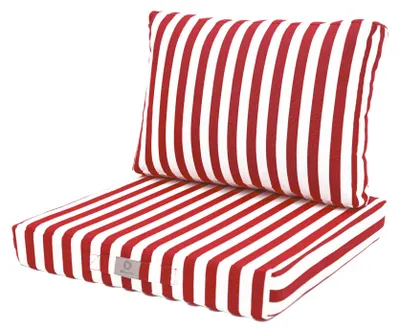 Produktbild von Abnehmbare Gartenkissen 60x60cm - Rote Streifen