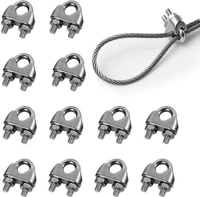 Produktbild von Famanu Kabelklemmen Set 12 Stück - 5 mm Edelstahl